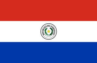 Bandiera adesiva Paraguay