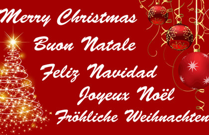 Auguri Di Buon Natale Merry Christmas.Merry Christmas La Bandiera Di Buon Natale In 5 Lingue