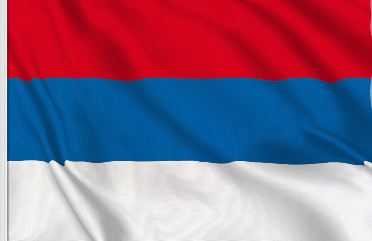 Bandiera Serbia Con Stemma 150x250 Cm - Bandiera XXL In Poliestere Resistente Per Esterno - 2