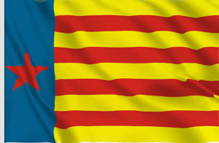 Estelada valenciana roja