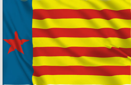 Bandiera Estelada valenciana roja