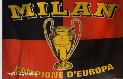 Bandiera Milan Campione Storica