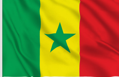Adesivo Bandiera Del Senegal Per Auto - 12x8 Cm - Resistente UV E Graffi