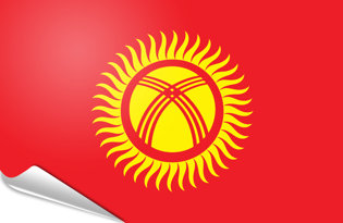 Bandiera adesiva Kirghisia - Kirghizistan