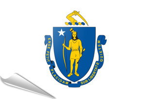 Bandiera adesiva Massachussetts