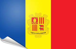 Bandiera adesiva Andorra