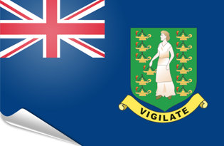 Bandiera adesiva Isole Vergini Britanniche
