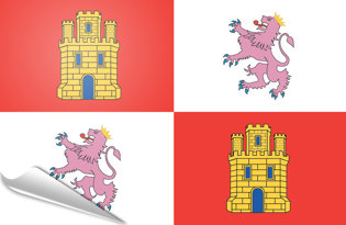 Bandiera adesiva Castiglia Leon