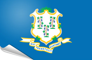 Bandiera adesiva Connecticut
