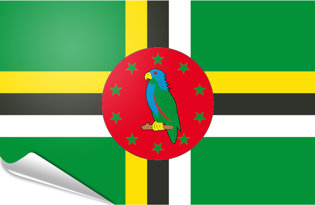 Bandiera adesiva Dominica