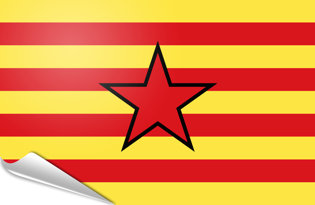 Bandiera adesiva Estelada aragonesa