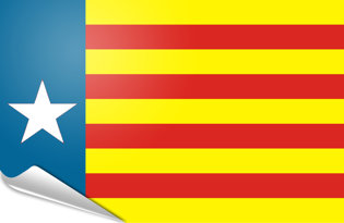 Bandiera adesiva Estelada valenciana