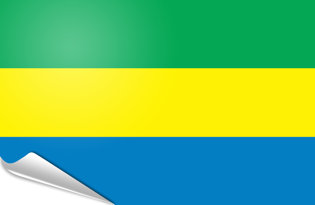 Bandiera adesiva Gabon