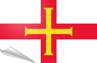 Bandiera adesiva Guernsey