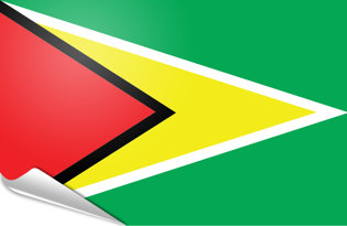 Bandiera adesiva Guyana