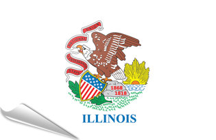 Bandiera adesiva Illinois