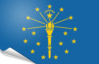 Bandiera adesiva Indiana
