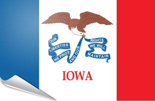 Bandiera adesiva Iowa