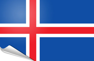 Bandiera adesiva Islanda