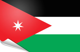 Bandiera adesiva Giordania