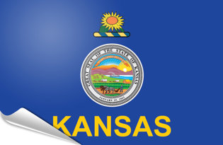 Bandiera adesiva Kansas