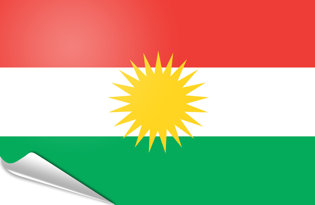 Bandiera adesiva Kurdistan