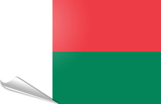 Bandiera adesiva Madagascar