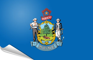 Bandiera adesiva Maine