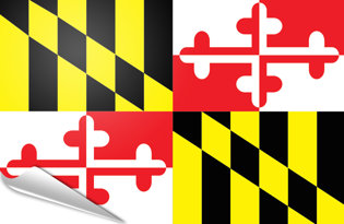 Bandiera adesiva Maryland