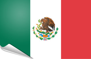 Bandiera adesiva Messico
