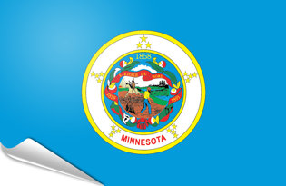 Bandiera adesiva Minnesota