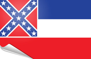 Bandiera adesiva Mississippi