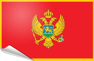 Bandiera adesiva Montenegro