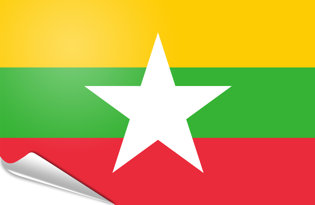 Bandiera adesiva Myanmar