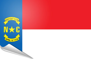 Bandiera adesiva North-Carolina