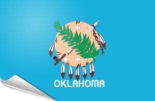 Bandiera adesiva Oklahoma