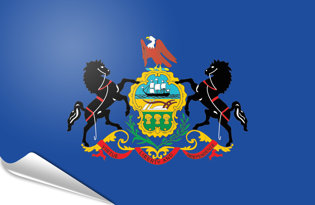Bandiera adesiva Pennsylvania