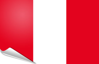 Bandiera adesiva Peru