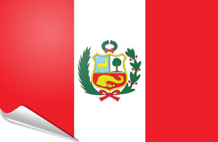 Bandiera adesiva Peru Lux