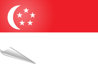 Bandiera adesiva Singapore
