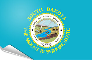 Bandiera adesiva South-Dakota