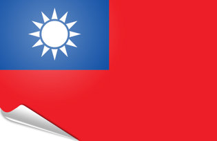 Bandiera adesiva Taiwan