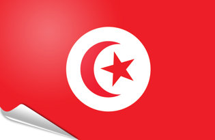 Bandiera adesiva Tunisia
