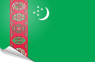 Bandiera adesiva Turkmenistan
