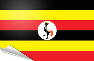Bandiera adesiva Uganda