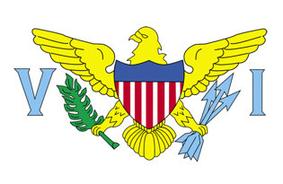 Bandiera adesiva Isole Vergini