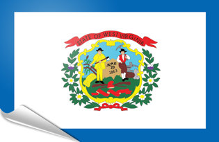 Bandiera adesiva West-Virginia