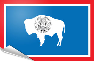 Bandiera adesiva Wyoming