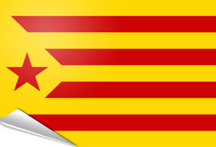 Bandiera adesiva Estelada vermella