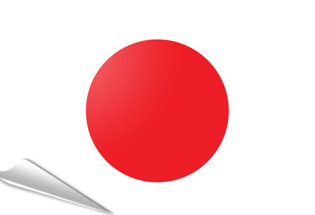 Bandiera adesiva Giappone